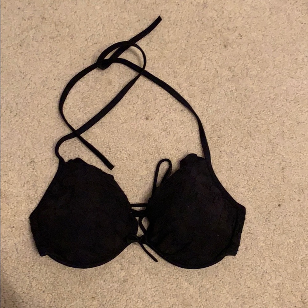 Victoria’s Secret black lace bikini top